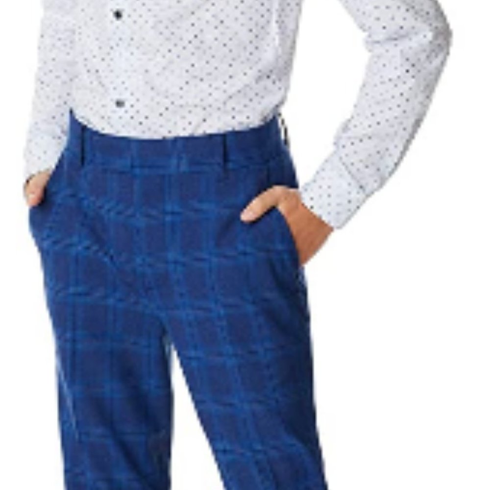 Calvin Klein Boys' Flat Front Suit Dress Pant ,Size 16